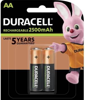 Duracell Batterie Stilo AA Ric.2500mAh HR6 DX1500 1Cnf/2pz