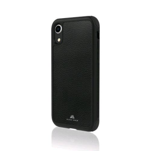BLACK ROCK APPLE iPHONE XR COVER IN PELLE NERO