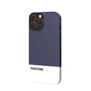 PANTONE APPLE iPHONE 13 PRO COVER IN TPU DOTATA DI UN RIVESTIMENTO IN SILICONE E FINITURA SOFT-TOUCH BLU/ BIANCO LOGO PANTONE