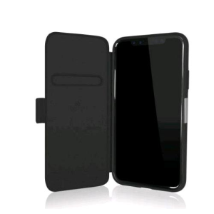 BLACK ROCK APPLE iPHONE X/XS CUSTODIA A LIBRO IN SIMILPELLE NERO