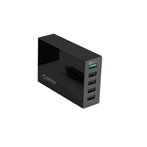 Orico QSL-5U-EU-BK Caricabatteria da Rete 40W 4*USB 5V - 1*USB 12V QC 2.0 Nero