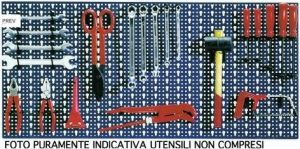 Bizzotto Pannello Porta Attrezzi in Lamiera 98x46cm Azzurro-a-rate-senza-busta-paga-scalapay-pagolight