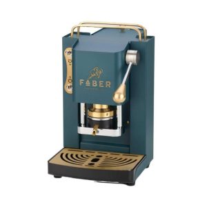 Faber pro mini deluxe macchina da caffÈ cialde 44mm 500w 15 bar 1.3lt +50 cialde british green ottone