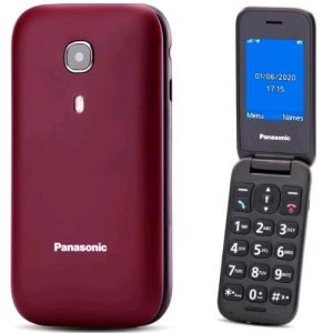 PANASONIC KX-TU400EXR 2.4" EASY PHONE CLAMSHELL TASTO SOS FOTOCAMERA BLUETOOTH ITALIA RED