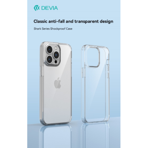 Devia Cover Shark Trasparente Protezione iPhone 15 Pro Max