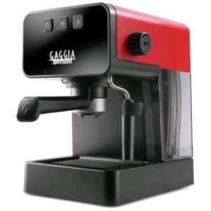 Gaggia style macchina da caffe` espresso nero-rosso