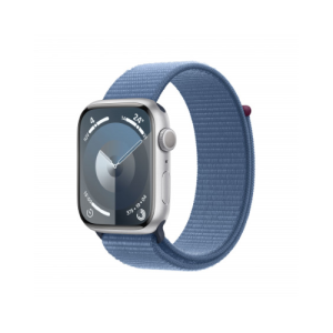 Apple Watch Series 9 GPS 45mm Cassa in alluminio argento - Blu inverno sport loop