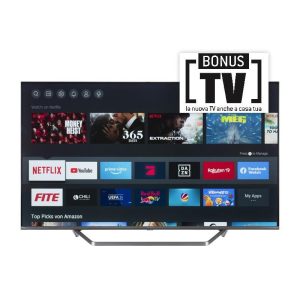 Hisense 65u72qf - 65 smart tv uled 4k - dolby atmos - hdr10+ - local dimming - controllo vocale - tivusat - black - it