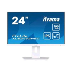 Iiyama xub2492hsu-w6 monitor pc 23.8`` 1920x1080 pixel full hd led bianco