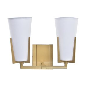 Lampada da Parete DKD Home Decor Cristallo Dorato Metallo Poliestere Bianco (30 x 18 x 23 cm)