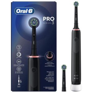 Braun oral-b spazzolino elettrico 9.900 oscillazioni min sensore di pressione 2 testine nero