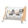 Faber agenta 2.0 - macchina per caffe`` a doppia erogazione - caldaia vapore - pressacialda in ottone - telaio in metallo bianco e laterali in legno