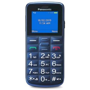 PANASONIC KX-TU110 EASY PHONE DUAL SIM 1.77" TASTI GRANDI E TASTO SOS FUNZIONE TORCIA ITALIA BLUE