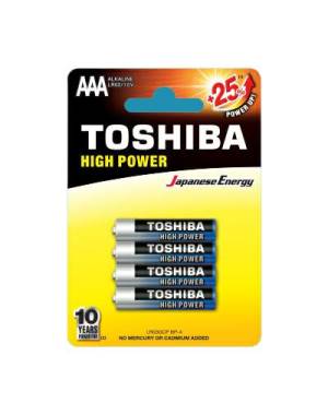 Toshiba Batterie MiniStilo AAA Alcalina LR03GCP BP-4 1Cnf/4pz