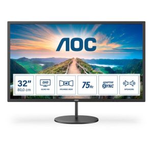 Aoc monitor 31.5`` led ips q32v4 2560x1440 2k ultra hd tempo di risposta 4 ms
