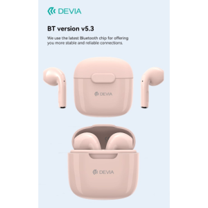 Auricolari Devia TWS-K1 Bluetooth 5.3 EM057 Rosa