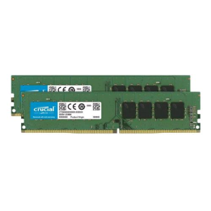 Crucial - DDR4 - kit - 32 GB: 2 x 16 GB - DIMM 288-PIN - 3200 MHz / PC4-25600 - CL22 - 1.2 V - senza buffer - non ECC