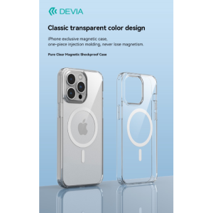 Devia Cover trasparente magnetica carica wireless iPhone 15Pro Max