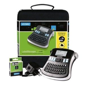 Dymo labelmanager 210d kit etichettatrice portatile tastiera qwerty con custodia ed etichette d1 12mm stampa nero su bianco