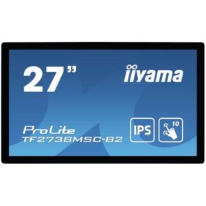 Iiyama prolite tf2738msc-b2 - monitor a led - 27 - telaio aperto - touchscreen - 1920 x 1080 full hd (1080p) @ 60 hz - a-mva+ - 300 cd/m² - 3000:1 - 5 ms - hdmi