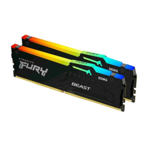 KINGSTON FURY BEAST RGB KIT MEMORIA RAM 2x32GB 64GB TOTALI 4.800MT/S TIPOLOGIA DDR5 TECNOLOGIA DIMM BALCK