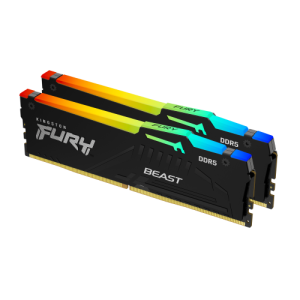 Kingston FURY Beast RGB - DDR5 - kit - 64 GB: 2 x 32 GB - DIMM 288-PIN - 4800 MHz / PC5-38400 - CL38 - 1.1 V - senza buffer - on-die ECC