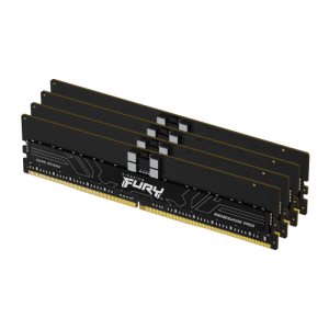 Kingston FURY Renegade Pro - DDR5 - kit - 128 GB: 4 x 32 GB - DIMM 288-PIN - 4800 MHz / PC5-38400 - CL36 - 1.1 V - registrato - on-die ECC - nero
